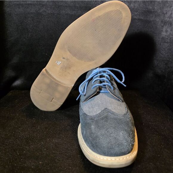 Men\'s Blue Suede Oxford Shoes main image 7